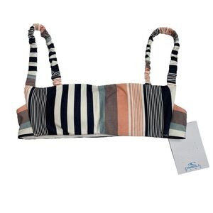 O’Neill Merhaba Stripe Bundoran Bikini Top XS New with Tags
